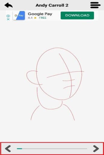 Draw football caricature Android application